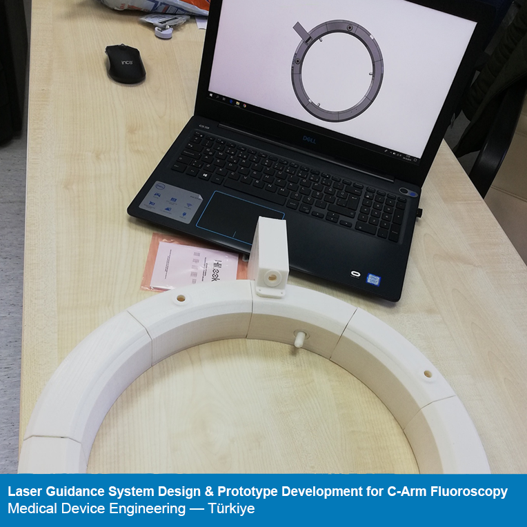 Laser Guidance System Design & Prototype Development for C-Arm Fluoroscopy — Medical Device Engineering — Türkiye