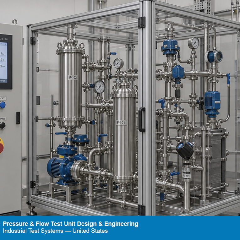 Pressure & Flow Test Unit Design & Engineering — Industrial Test Systems — United States